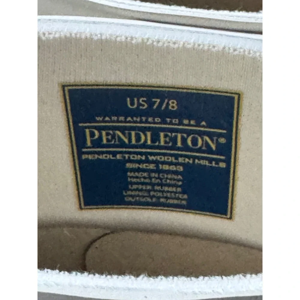 Pendleton Kids Rain Boots Western Navajo Print White Rubber Size‎ 7 8